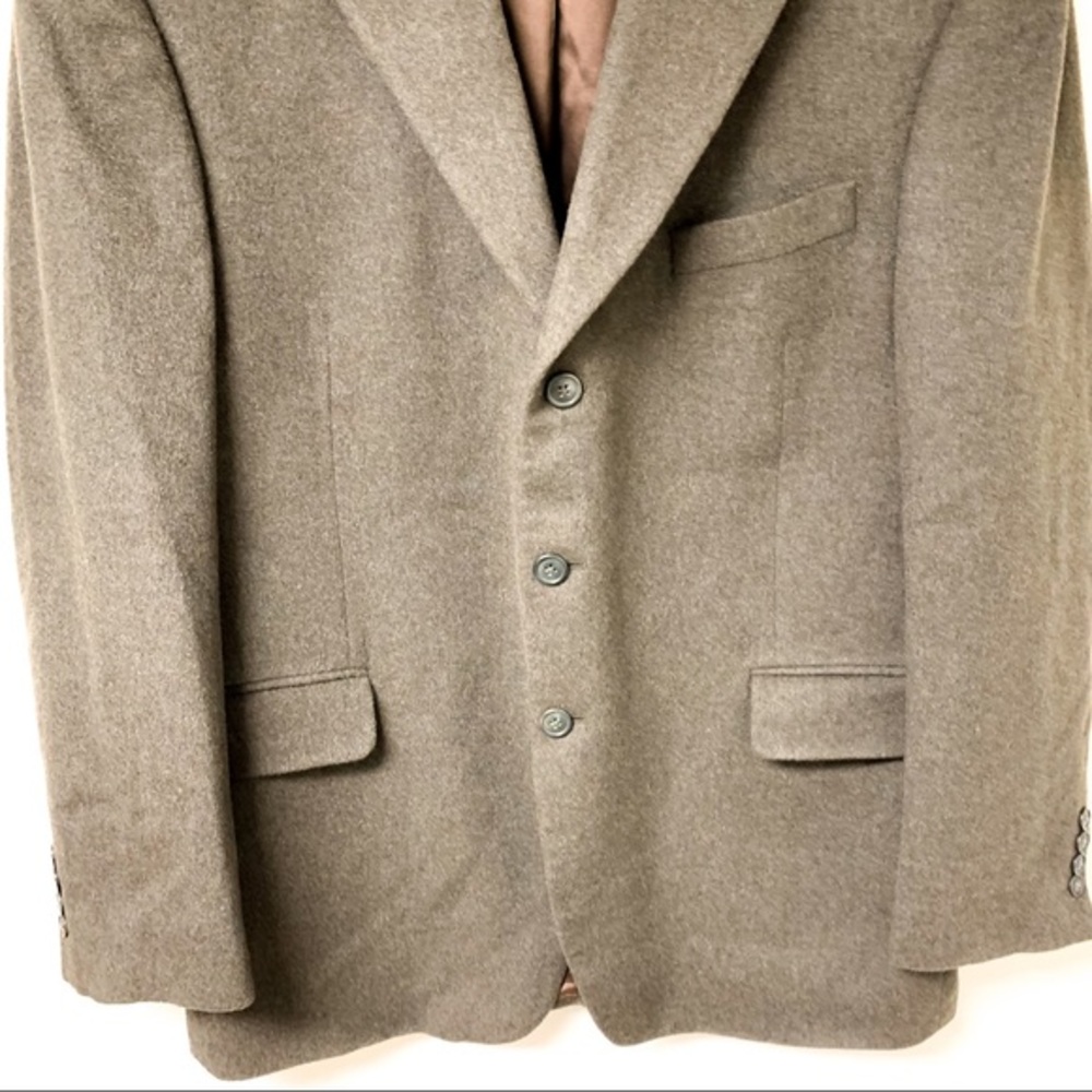 Vintage Arnold Brant 100% Camel Hair Green/Brown Blazer Sports Coats Size 44R - Picture 3 of 11